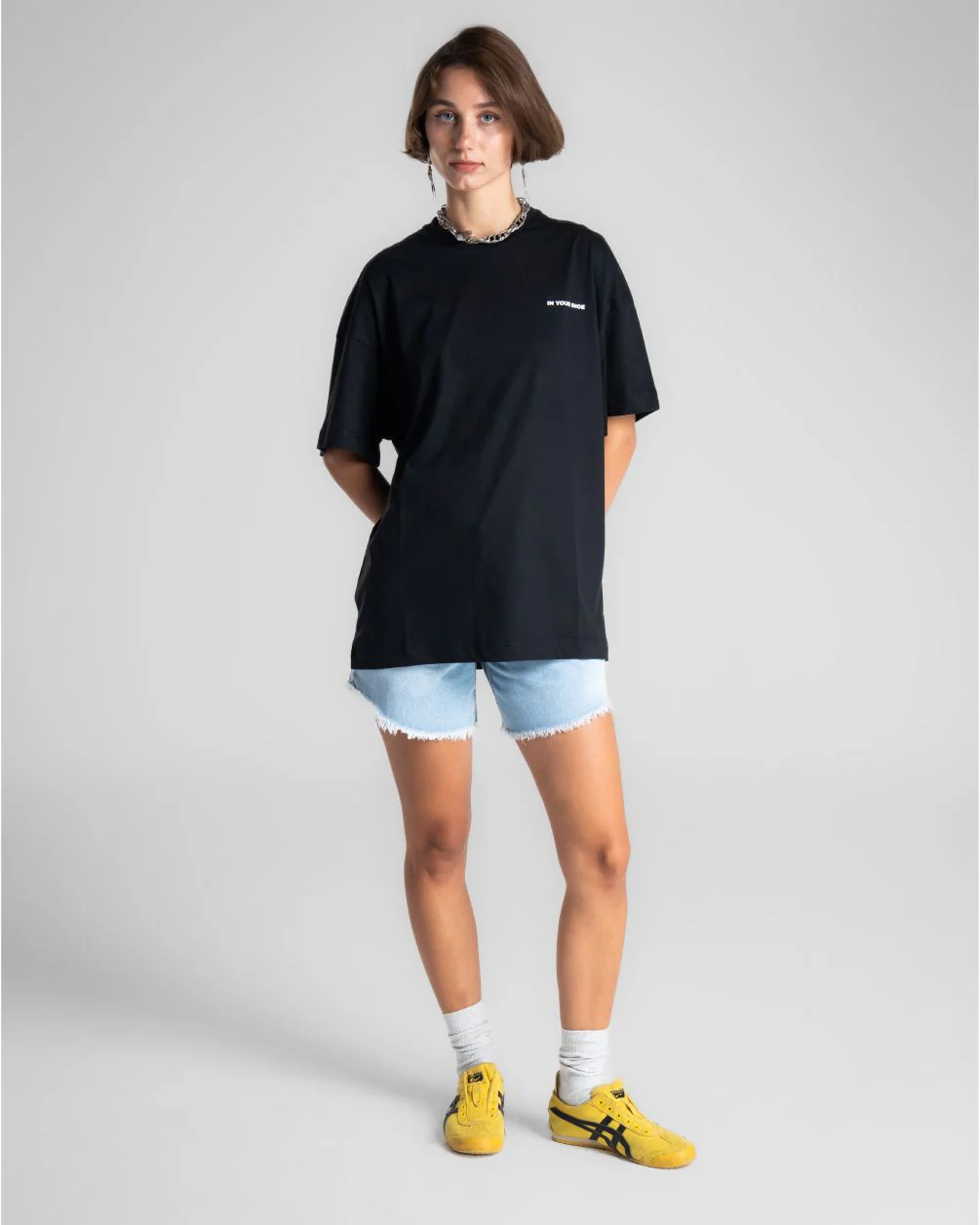 Black Basic Oversized Tee - Image 4