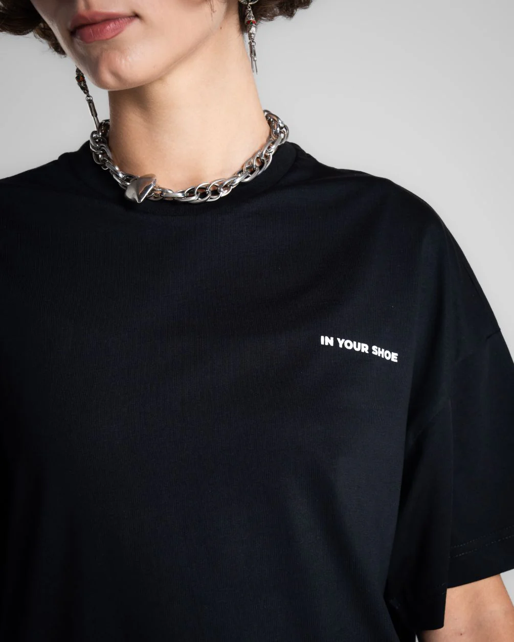 Black Basic Oversized Tee - Image 6