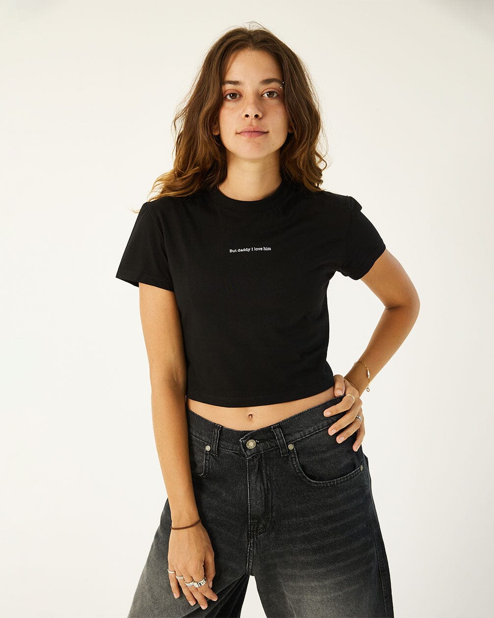 But Daddy I Love Him Cropped Tee - Image 3