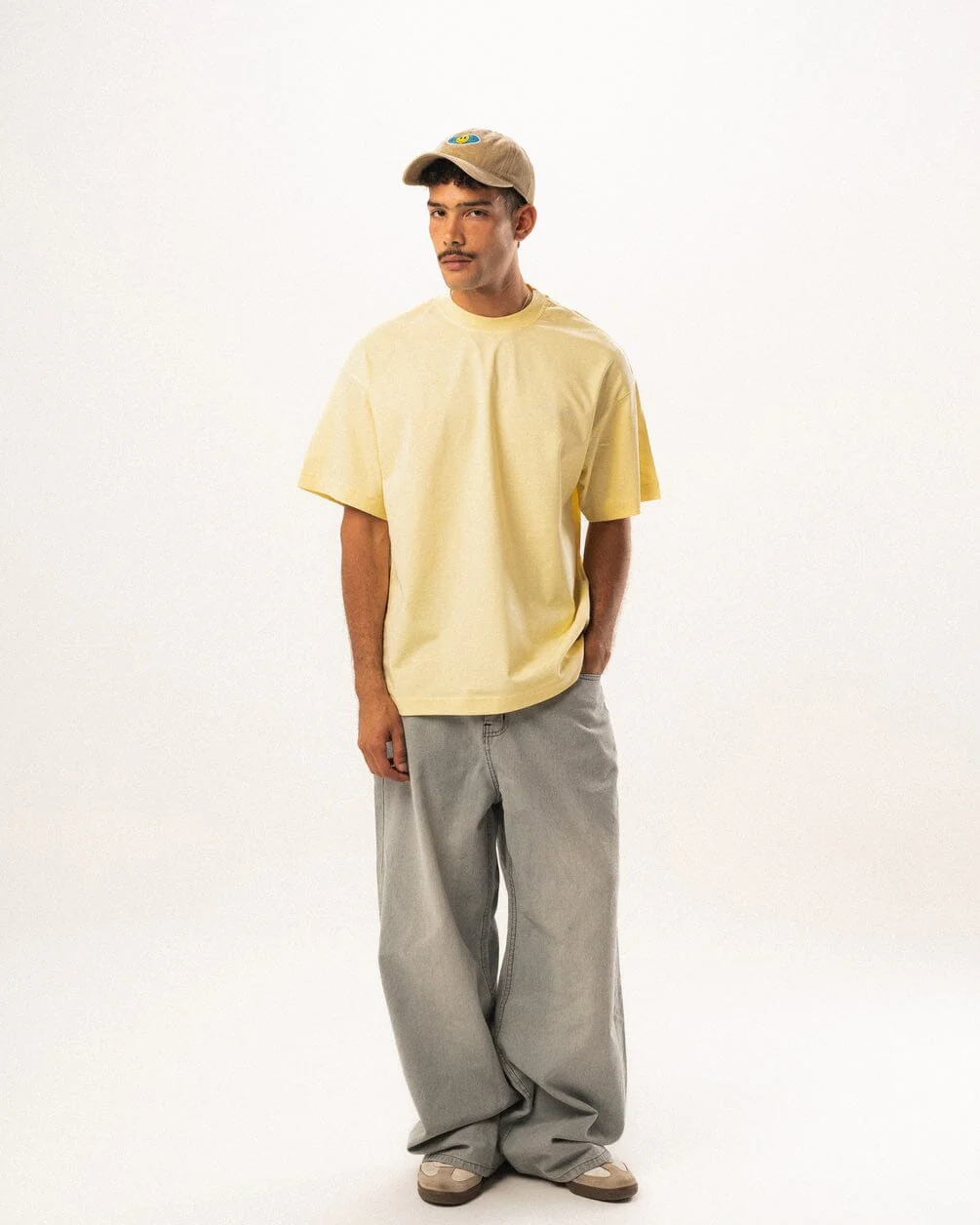 Butter Yellow Basic Oversized Tee - Image 4