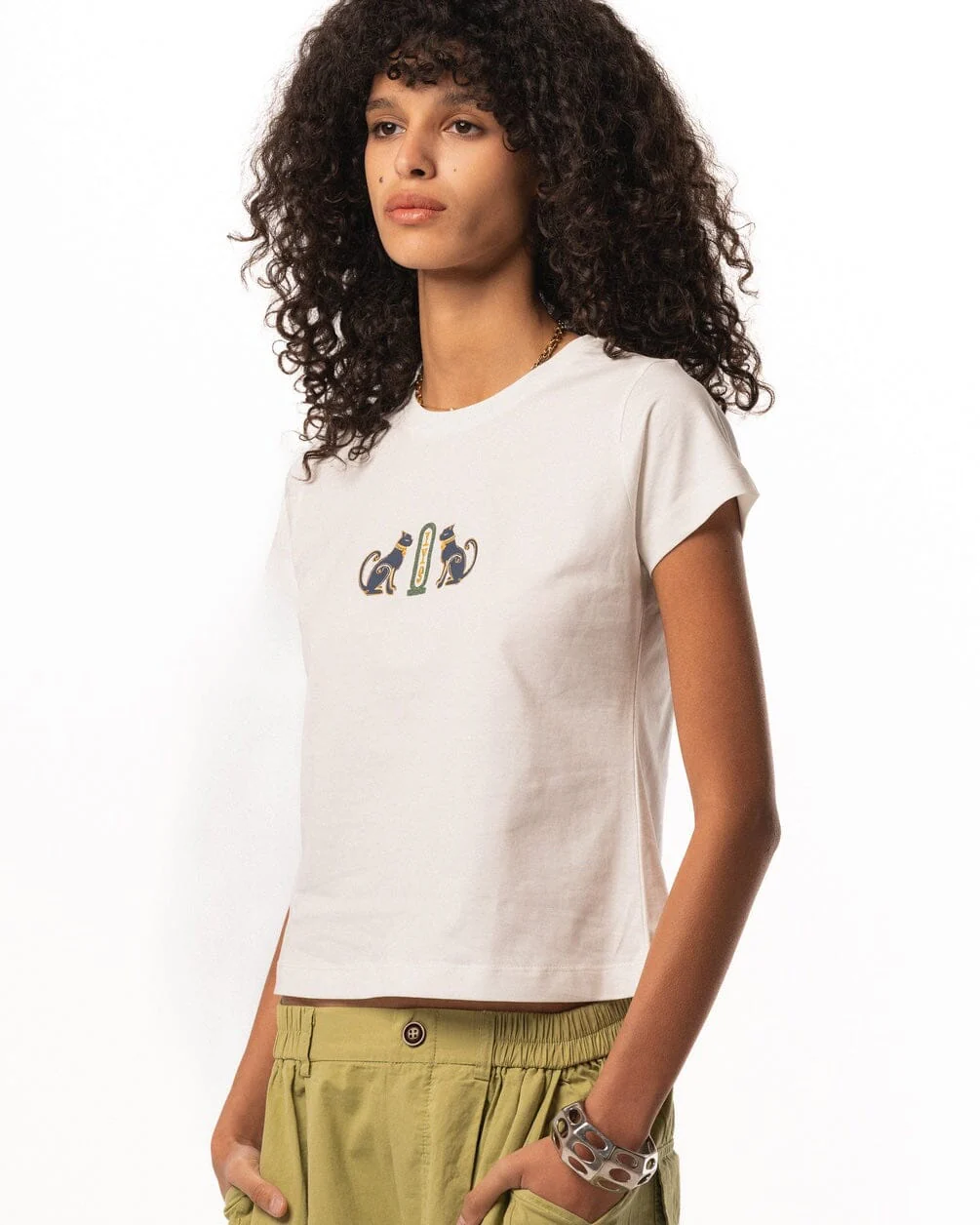 Egyptian Cat Loose Fit Baby Tee - Image 5
