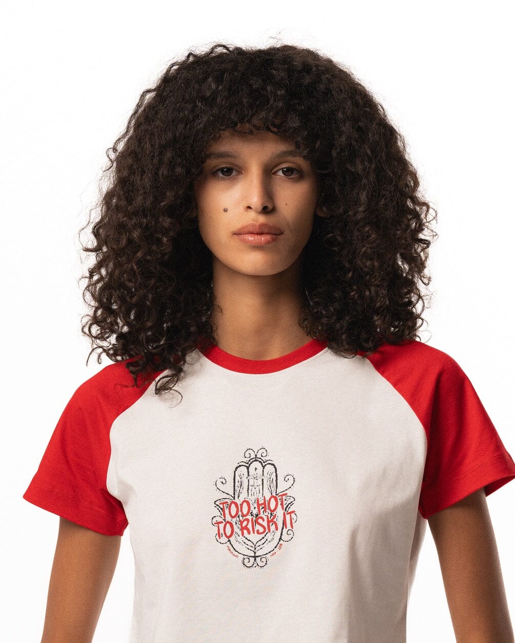 Khamsa Fitted Baby Tee - Image 4