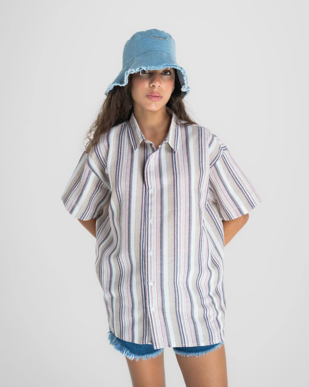 Light Blue Denim Bucket Hat - Image 3