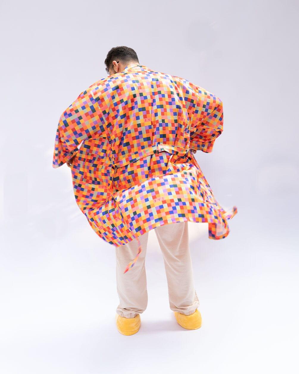Orange Pixels Floppy Robe - Image 5