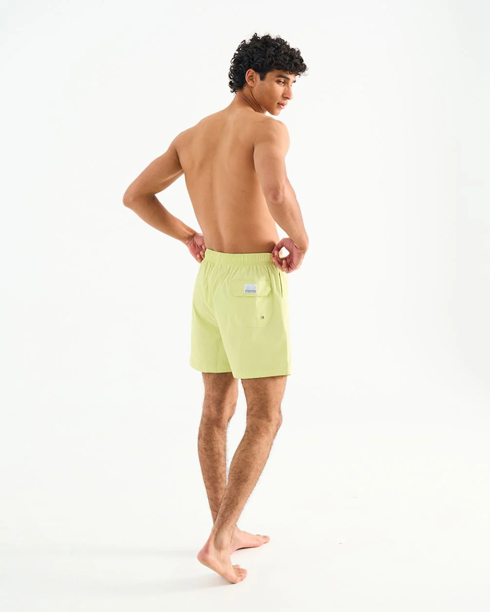 Solid Yellow Swim Shorts - Image 5